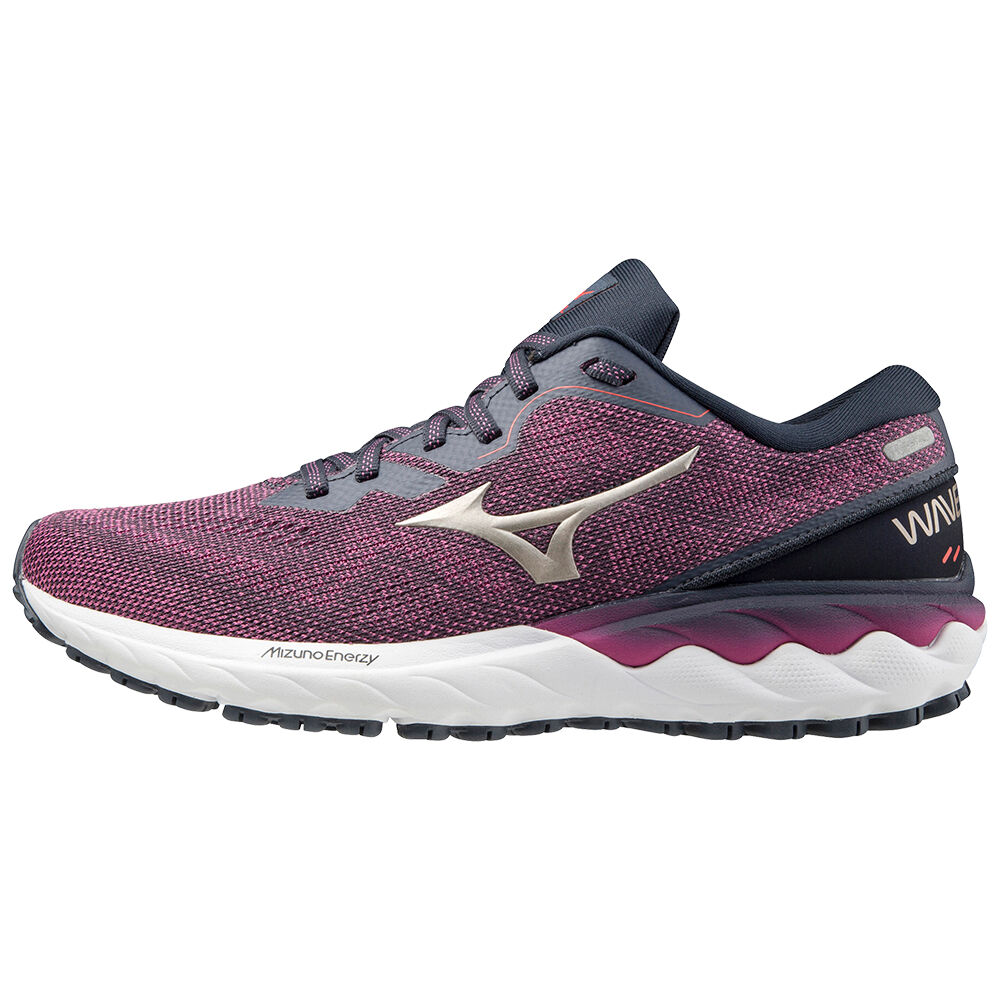 Mizuno Women's Wave Skyrise 2 Running Shoes Rose/Gold/Navy (J1GD210942-OYX)